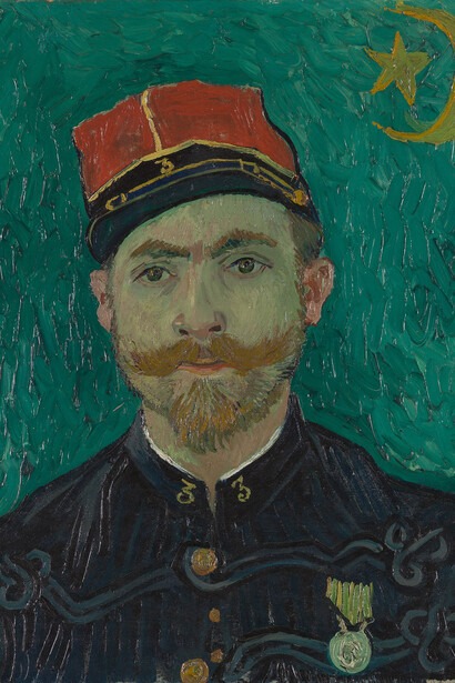 Vincent Van Gogh. Ritratto del sottotenente Milliet (L’amante). Fine settembre-inizio ottobre 1888, olio su tela. Otterlo, Kroller-Muller Museum,  The Netherlands

