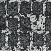 Rashid Johnson, The Crowd, 2016, White ceramic tile, black soap, and wax. 73 x 94 1/2 x 2 1/2 in(185.42 x 240.03 x 6.35 cm)JOHR_0025. Courtesy of the artist and David Kordansky Gallery. Photo by Martin Parsekian
