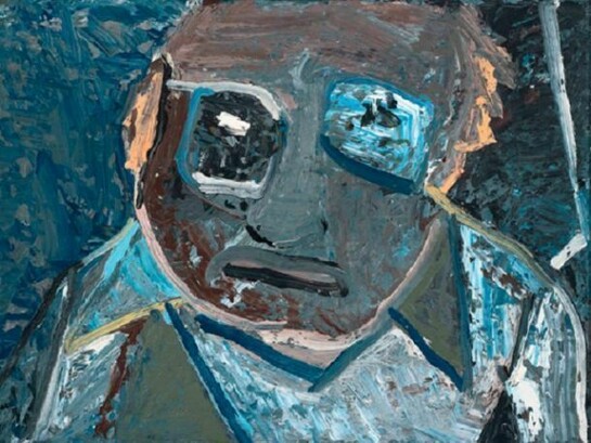 Victor Pesce, friendly face, 1984, oil on linen 18 x 24 inches