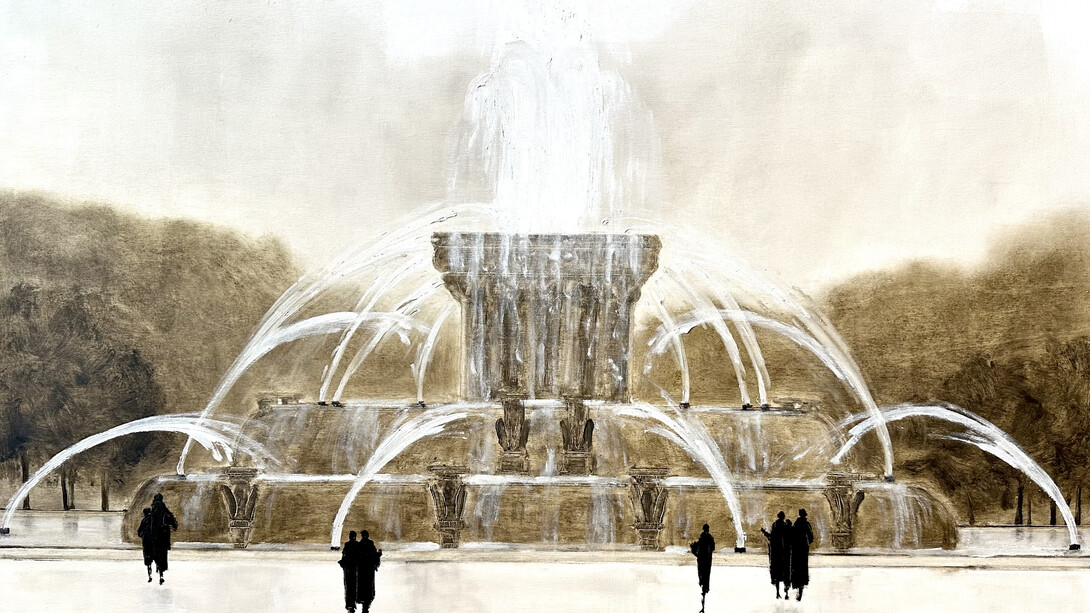 Ellie Vergura, Buckingham fountain. Courtesy of Jackson Junge Gallery
