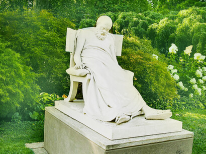 "Sócrates muriendo", de Mark Antokolsky, en el Parque Ciani, Lugano, Suiza