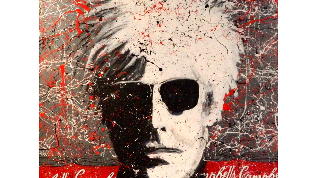 Charles Weiss, Andy Warhol, Acrylic on Wood Panel, 48 x 48 inches