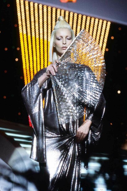 Patty Pravo Sanremo 1984 Oroton Versace Ventaglio 