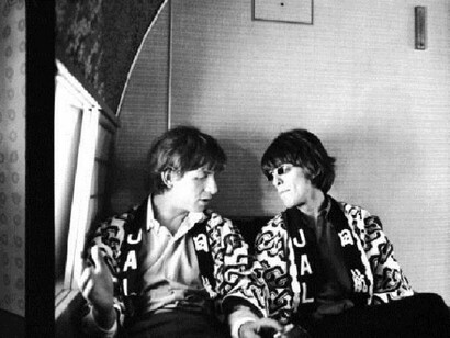 Paul McCarthney and John Lennon, leaders of The Beatles