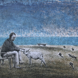 Daniel Lipstein, 'Compassion', etching and aquatint, 41.5 x 58.8 cm, Copyright the artist