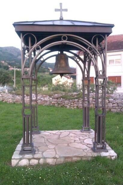 Renewed belltower foundation at the monastery of Zlatica