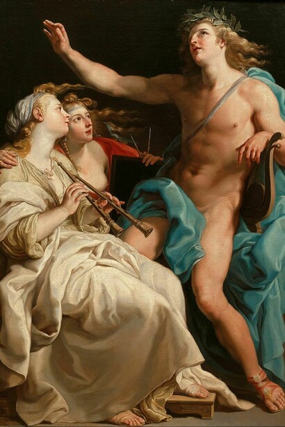 Pompei Batoni, Apollo e due Muse