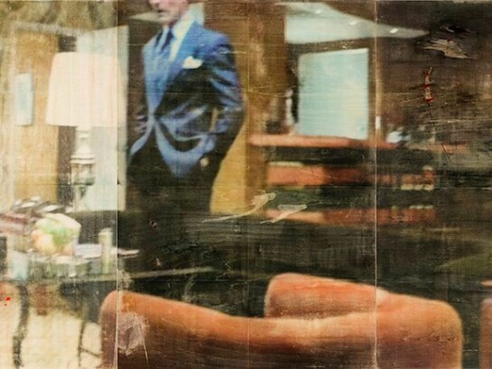 Ernesto Cánovas, The Flamingo Meeting, 2013, Mixed media and resin on board, Triptych: 100 x 210 cm