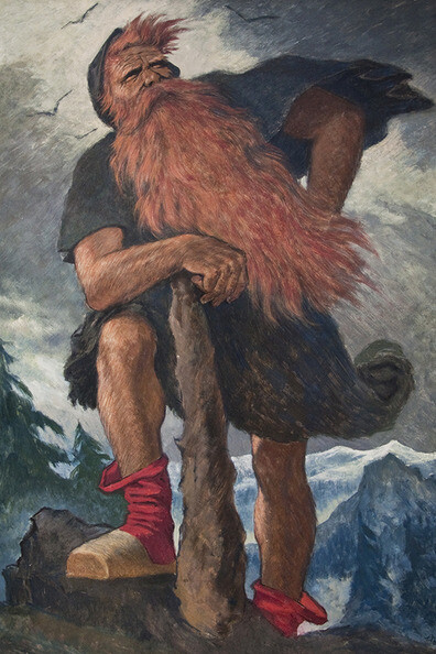 Alfred Werner, Berggeist Rübezahl, 1957, Öl auf Holz, Museum im Haus Schlesien, Königswinter © Sammlung Haus Schlesien
Foto: Bernadett Fischer