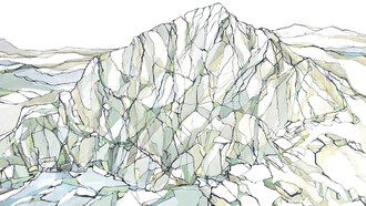 Darthea Cross, Katahdin's Call, 30x48 acrylic on canvas
