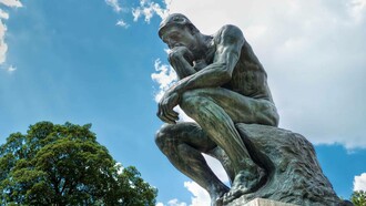 The Thinker statue is a bronze sculpture by Auguste Rodin to illustrate the philosophical quandaries that human beings undertake