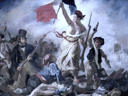 «La libertad guiando al pueblo» (1830), E. Delacroix