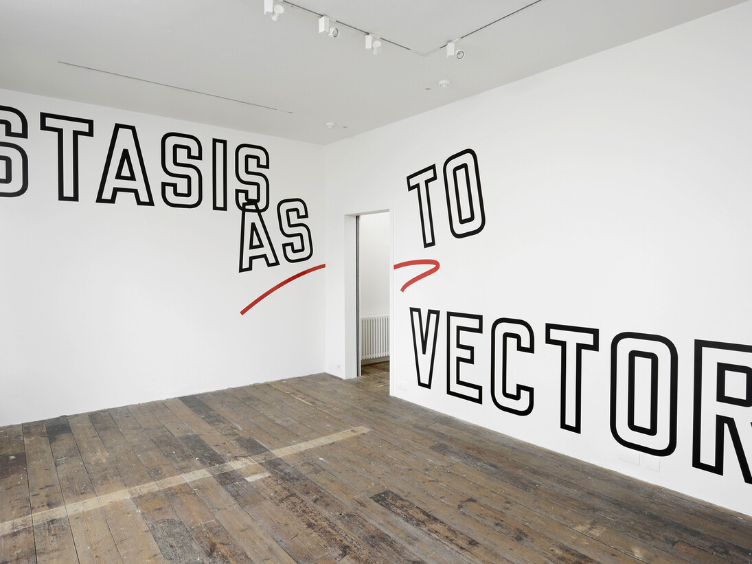 Lawrence Weiner, installation view at the South London Gallery, All in Due Course, 2014, Courtesy of
Lawrence Weiner, ARS, NY and DACS, London 2014, Photo by Andy Keate