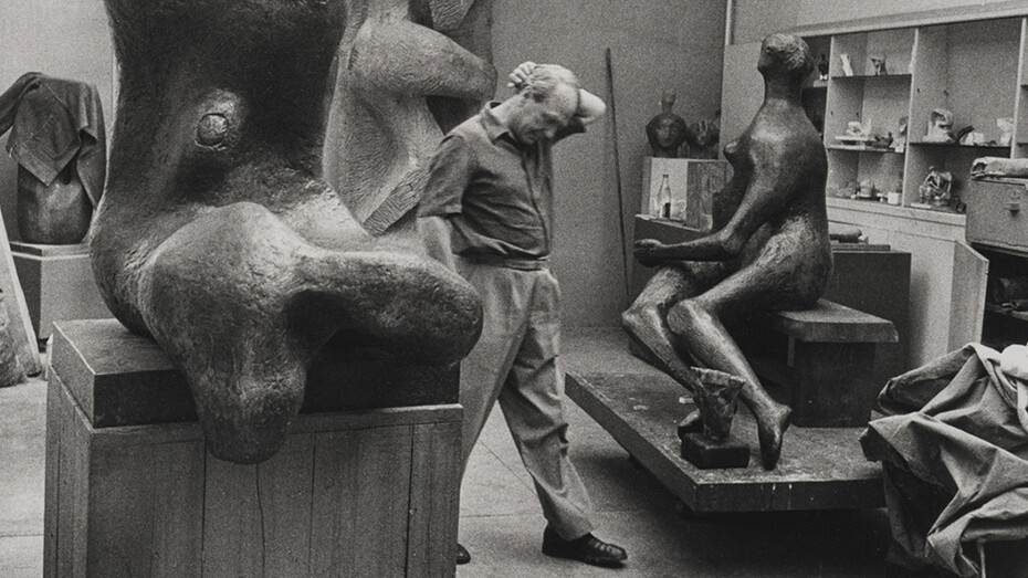 Gisèle Freund, Le sculpteur anglais Henry Moore (détail), 1959. Avec l'aimable autorisation du National Gallery of Canada