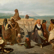 Valeriano Domínguez Bastida Bécquer, El baile. Costumbres populares de la provincia de Soria (detalle), 1866. Cortesía del Museo Nacional del Prado