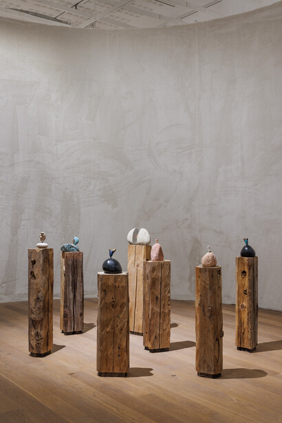 Britta Marakatt-Labba, Where each stitch breathes, exhibition view. Courtesy of Moderna Museet