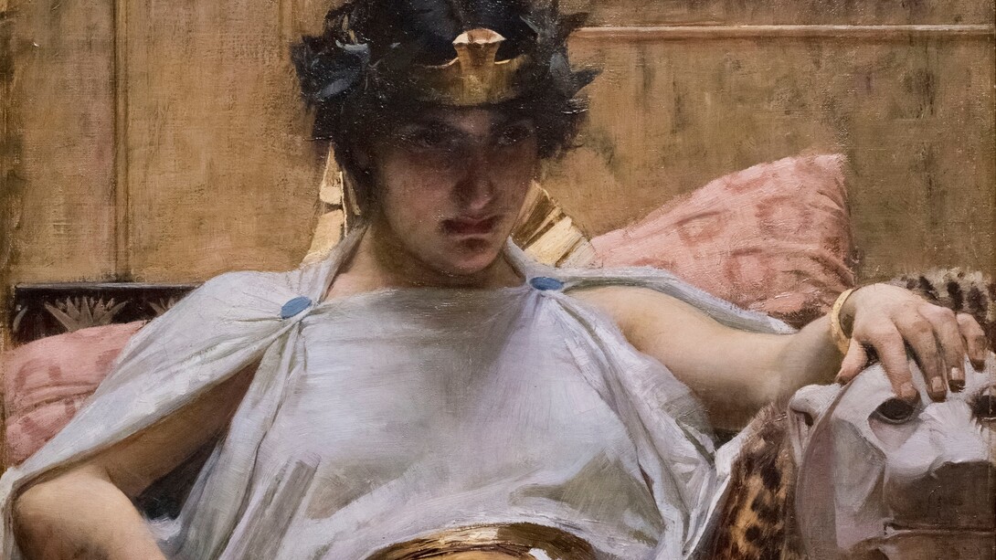 John William Waterhouse, Cleopatra, 1887. Particolare. Collezione privata