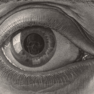 Maurits Cornelis Escher, Occhio 1946 mezzatinta, 139 x 86 mm Collezione privata. All M.C. Escher works © 2014 The M.C. Escher Company. All rights reserved