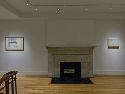 Sylvia Plimack Mangold, Tapes, fields, and trees, 1975-84, exhibition view. Courtesy of Craig Starr Gallery
