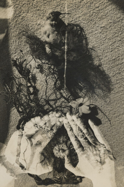 Claude Cahun (Lucy Schwob) and Marcel Moore (Suzanne Malherbe), Untitled (Hands and doll) (detail), 1936. Courtesy of San Francisco Museum of Modern Art