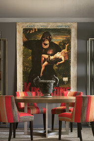 Andrew Martin, Perplex bookcase, Ashton Round Dining Table, Americana dining chairs