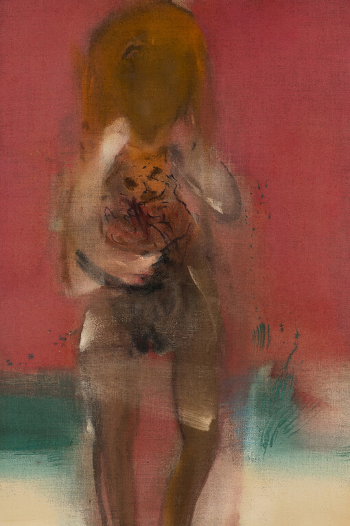 Leiko Ikemura, Brave girl in pink, 2022. Courtesy of Lisson Gallery