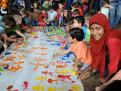 Cultural exchange between ethnic and linguistic groups