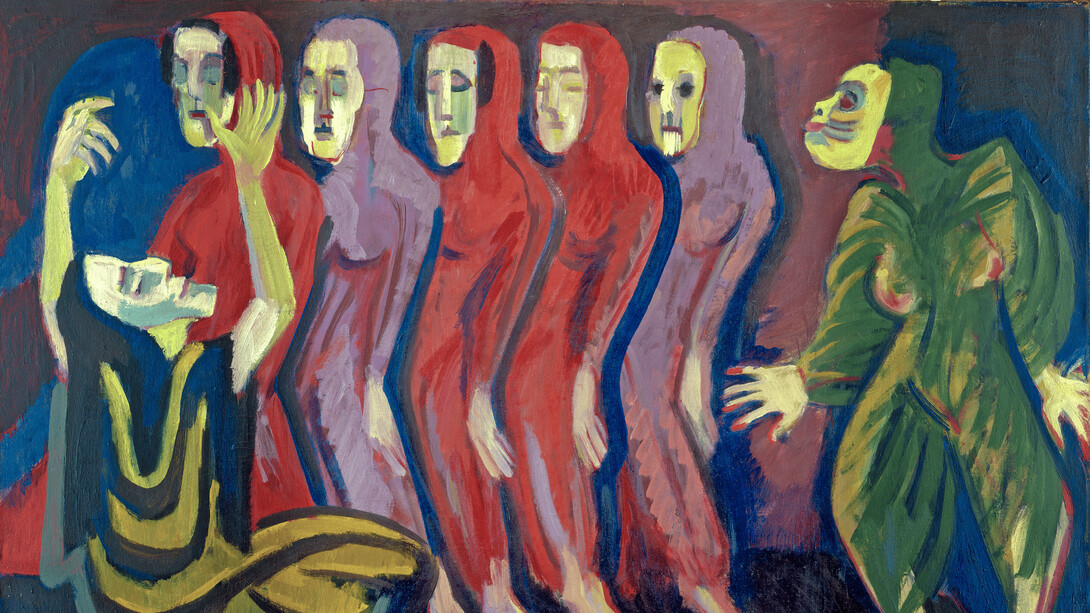 Ernst Ludwig Kirchner, Totentanz der Mary Wigman (detail), 1926-8. Courtesy of Kirchner Museum