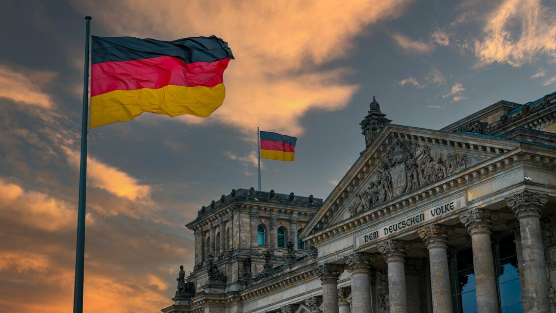 The Reichstag Building in Berlin, Germany, symbolizing the political leadership behind Germany's growing foreign and defense policies
