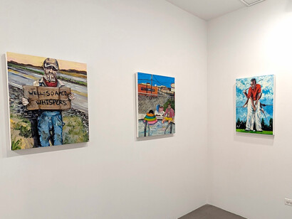 Kevin Blake, Sundowning, exhibition view. Courtesy of Bert Green Fine Art