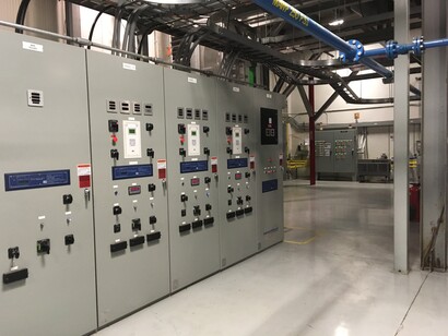 Inside the generator room at the High-Frequency Active Auroral Research Program, Alaska, USA