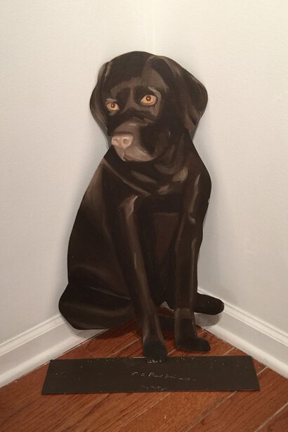 Alex Katz, Eddie, 1987, oil on sheet metal, 26" x 16 1/2" x 4"