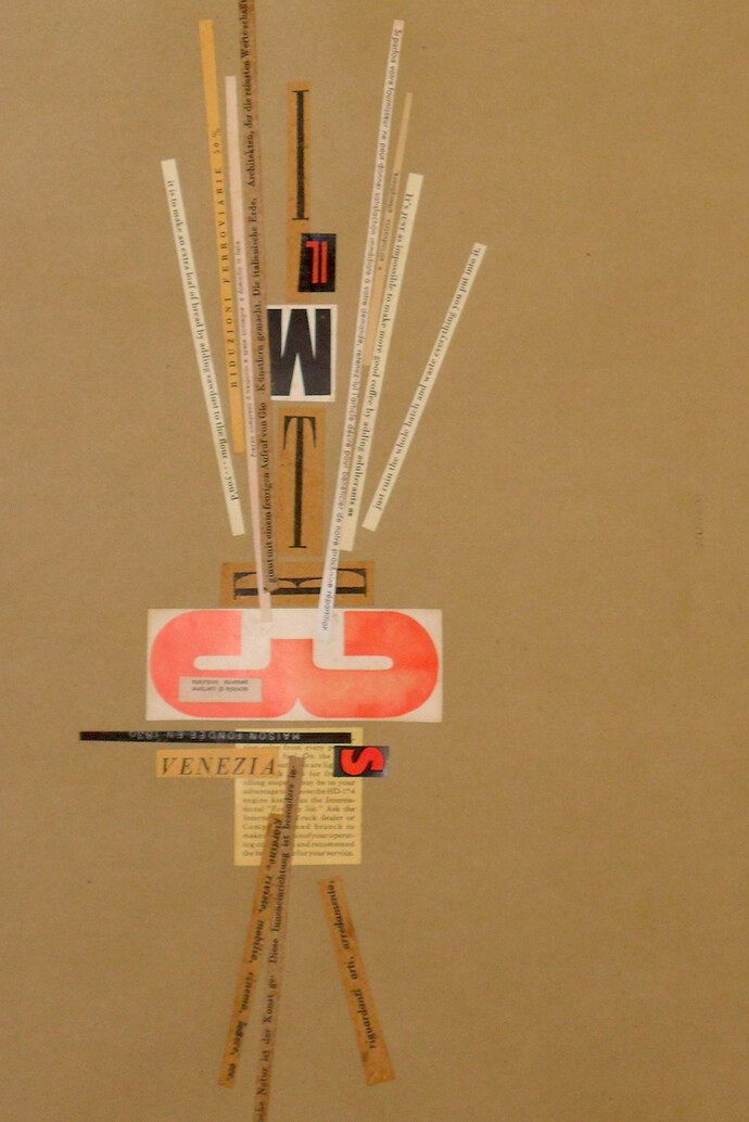 Bruno Munari, collage su carta, senza data
48 x 33 cm. Courtesy Galleria Stefano Forni
