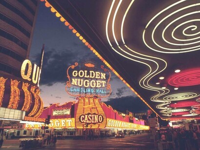 Il casinò di Golden Nugget, Las Vegas, Nevada, US