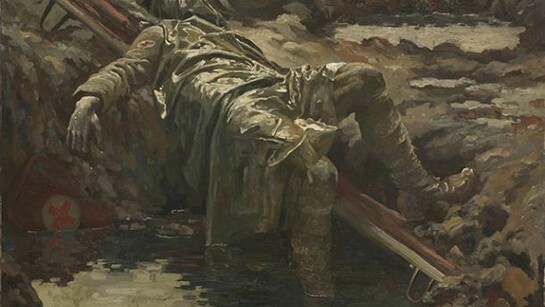 The Dead Stretcher-Bearer by Gilbert Rogers, 1919 © IWM ART 3688
