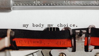 Slogan feminista 'Meu corpo, minha escolha'