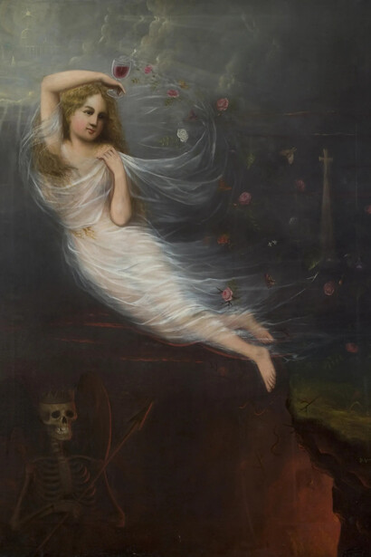 De Scott Evans, Transformations (detail), 1870. Courtesy of Ricco/Maresca Gallery