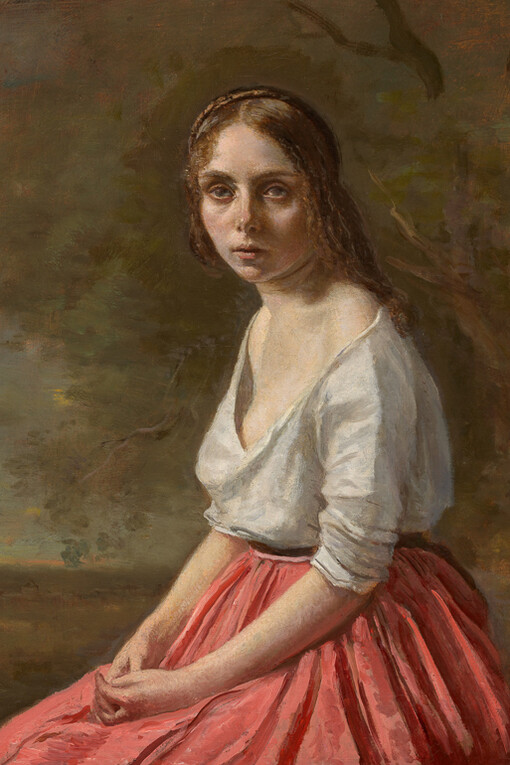 Young Woman in a Pink Skirt, c. 1845–1850, oil on canvas, Sterling and Francine Clark Art Institute, Williamstown, Massachusetts