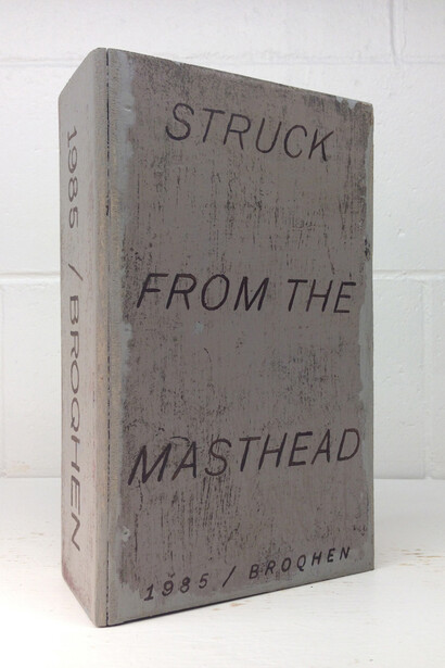 Martin McMurray, Struck From The Masthead (front), 2014, acrylic on wood, 10.75 x 6.5 x 3.375 inches
