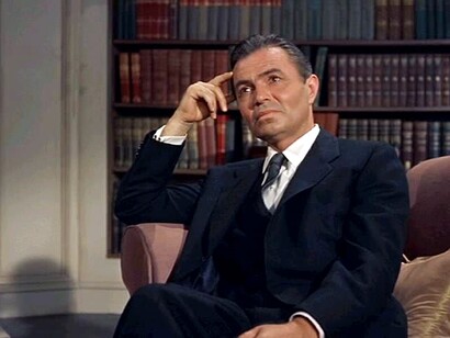 Cary Grant en una escena de "Con la muerte en los talones"