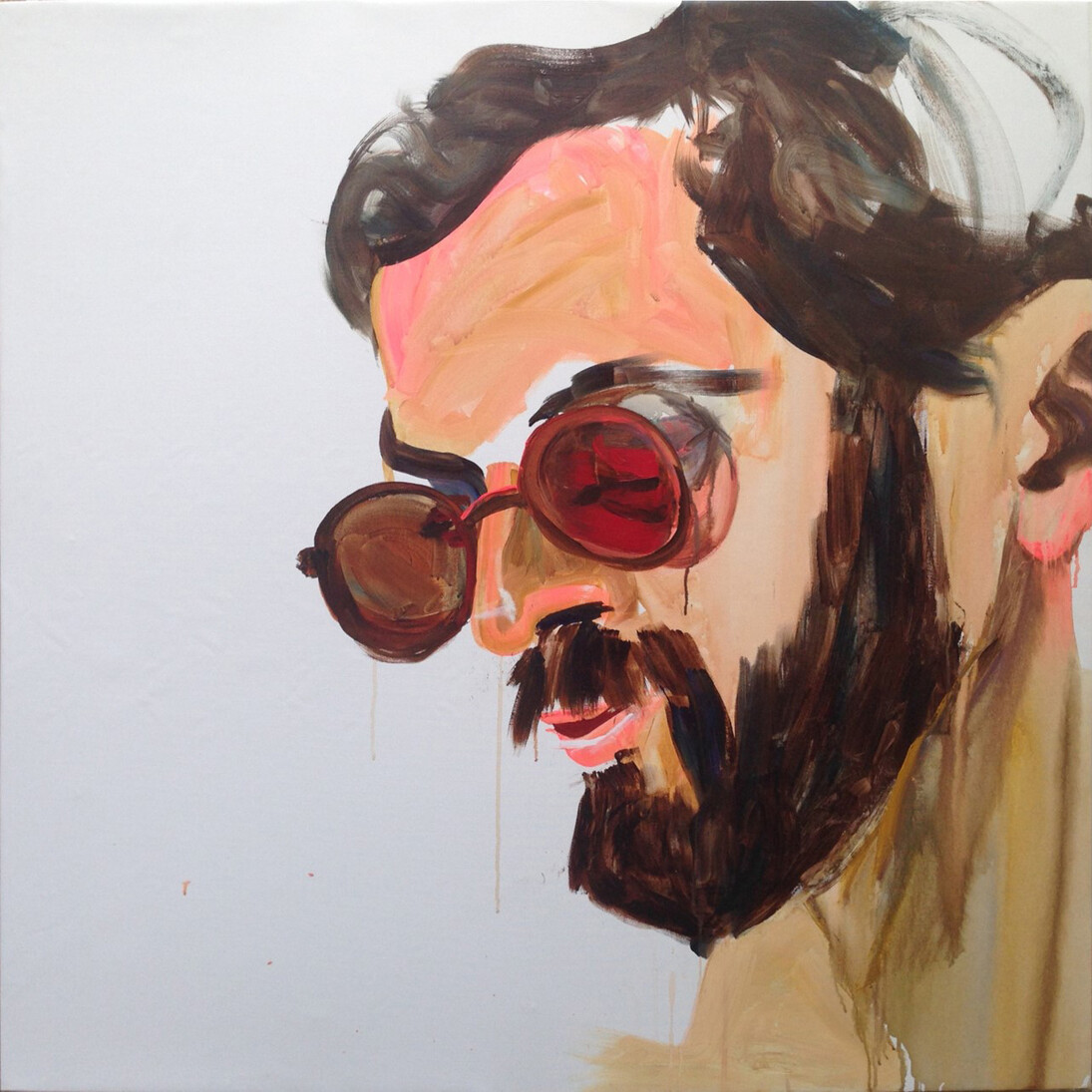 Hulda Guzmán, "Carlo", 48" x 48", acrylic on canvas, 2014