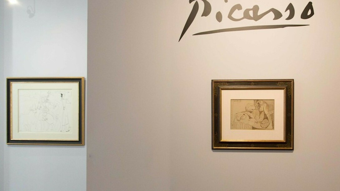 Picasso on Paper, Exhibition view. Courtesy of Omer Tiroche Gallery