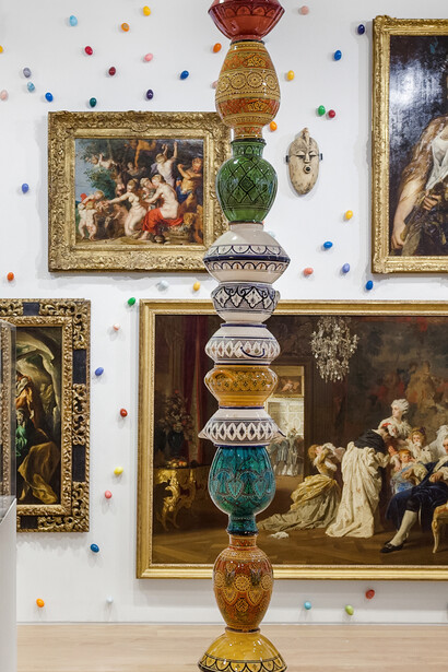 Pascale Marthine Tayou. Courtesy of Galleria Bottegantica