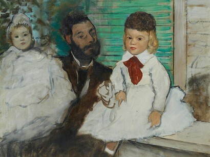 Edgar Degas, Il conte Lepic e le sue figlie, olio su tela, ca. 1871