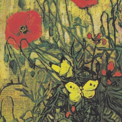 «Mariposas y Amapolas» (extracto), Vincent Van Gogh, abril-mayo, 1890.