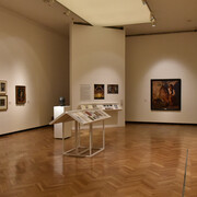 Varios artistas, Itinerarios artísticos entre la Argentina y España (1880-1930), vista de exhibición. Cortesía del Museo Nacional de Bellas Artes