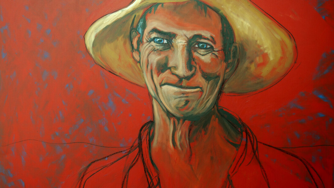 Sandy McLean, Face of the Outback, Acrylic on Canvas, 36" x 48"