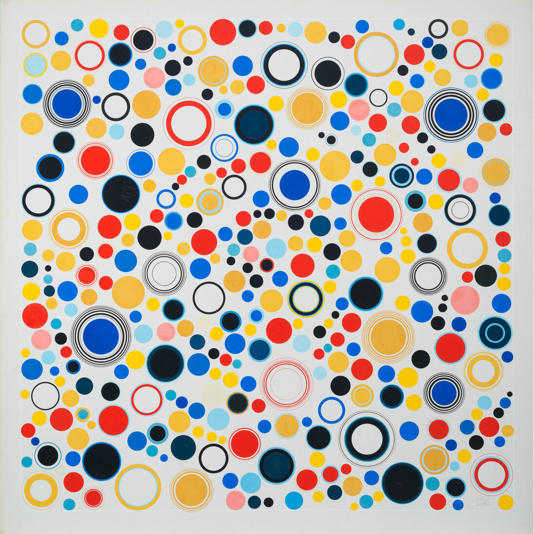 Antonio Asis, Geometría Libre, 1962. Gouache on paper (Cat. No. 2330), 30 5/16 in. x 29 7/8 in. Courtesy of the artist and Sicardi Gallery. Photography by Logan Sebastian Beck
