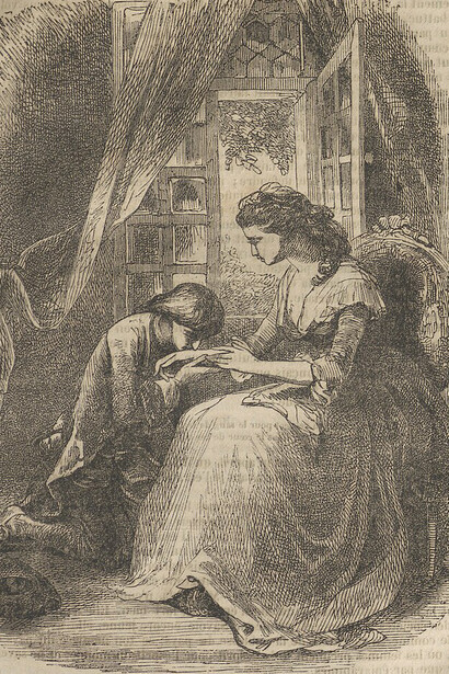 Jean-Jacques Rousseau, Las Confesiones en Obras completas, tomo 1, 1851, editorial Gennequin. Ilustración en la página 64