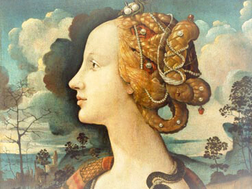 Piero di Cosimo, Ritratto di Simonetta Vespucci come Cleopatra, particolare